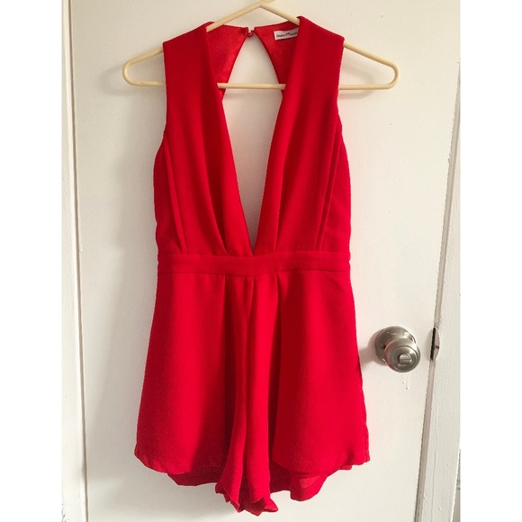 Dainty Hooligan Pants - Sexy Red Romper